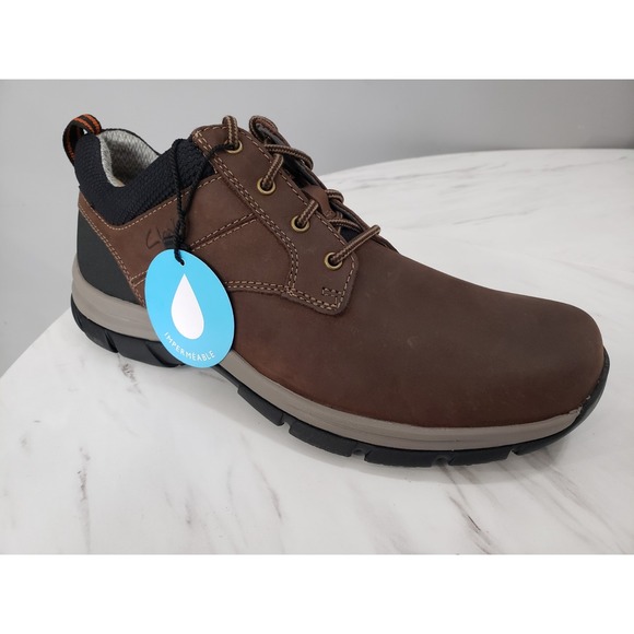 NEW NO BOX - SIZE 10 - Clarks Men's Walpath‎ Low Brown Leather Shoes 26175422